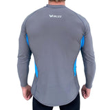 Vaikobi V Cold Base Layer Top - Grey/Cyan