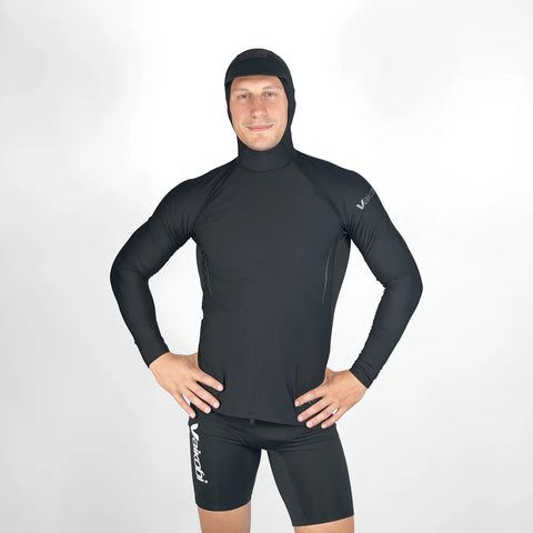 Vaikobi VCOLD Base Layer HOODED Long Sleeve Top - Black
