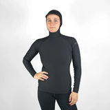 Vaikobi VCOLD Base Layer HOODED Long Sleeve Top - Black