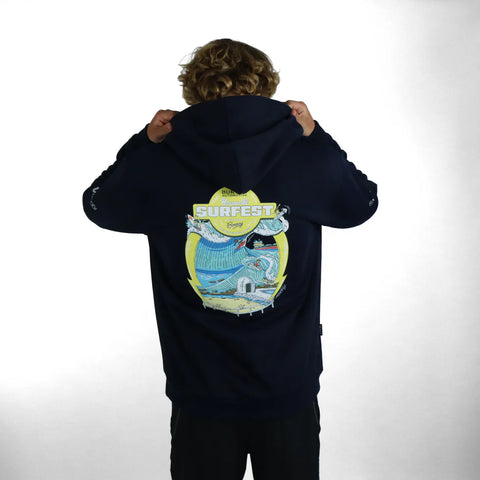 Vaikobi - Newcastle Surfest ADULT Hoodie - Navy